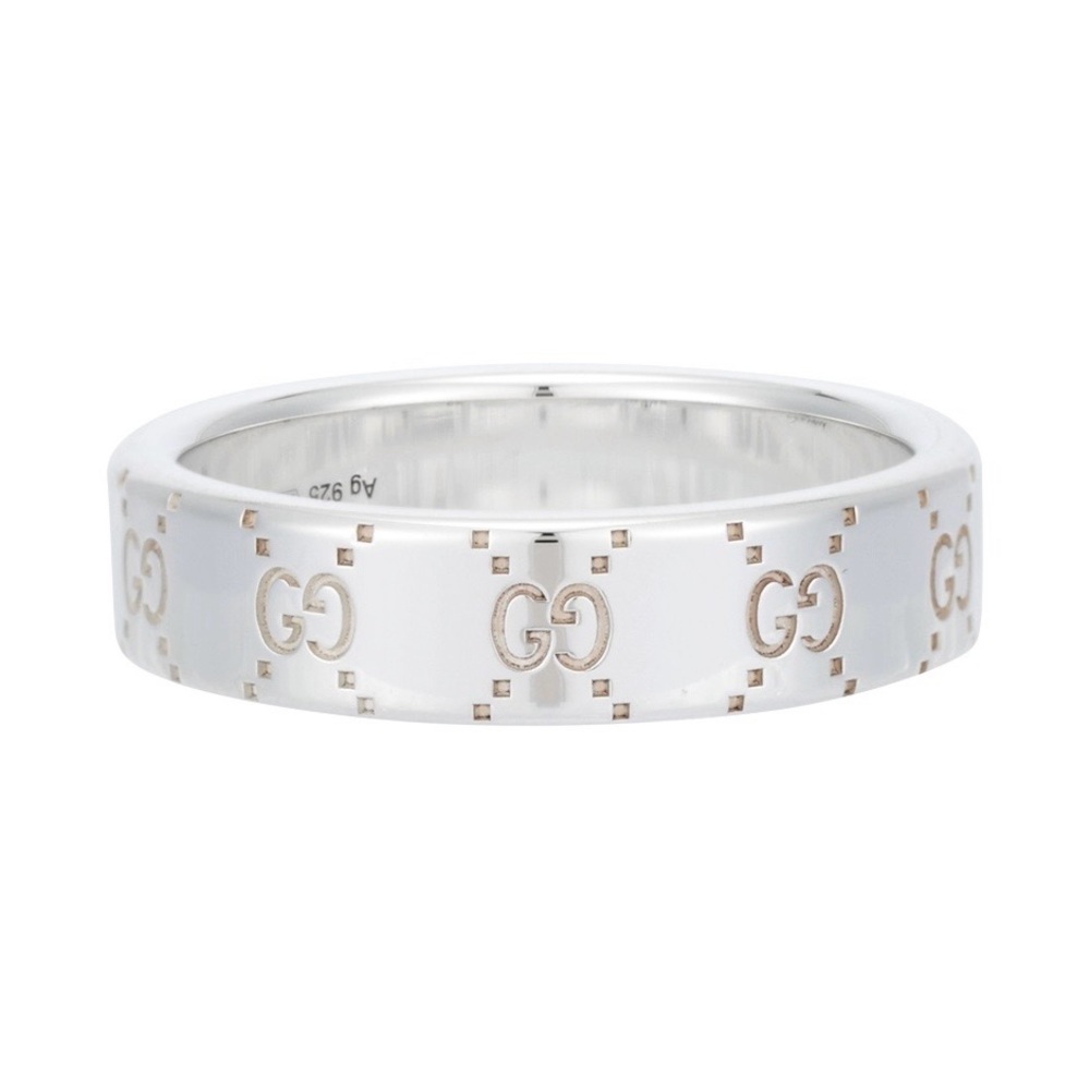 Gucci Signature GG Wide Logo Ring AG 925 814720